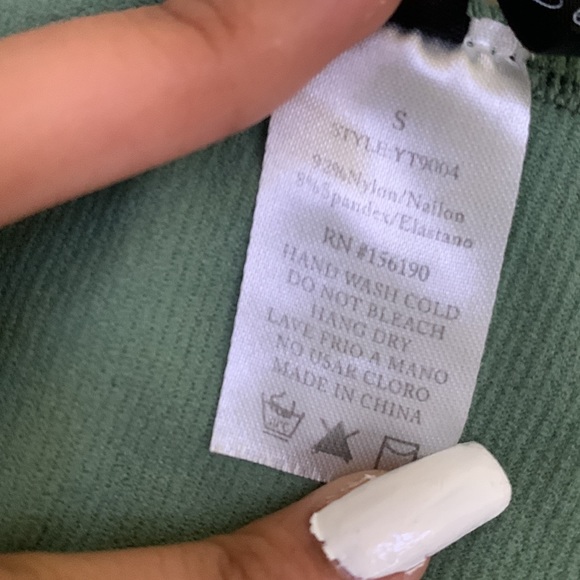 Sage green long sleeve top - Picture 2 of 2